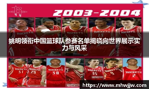 姚明领衔中国篮球队参赛名单揭晓向世界展示实力与风采